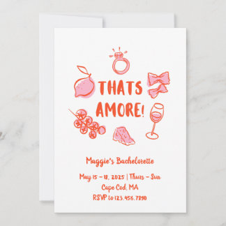 Invitación Italian Summer Bachelorette Invitation