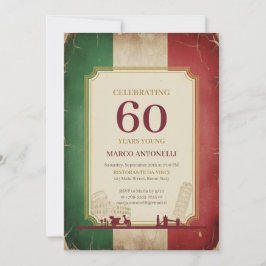 Invitación Italian Vintage 60th Birthday Invitation