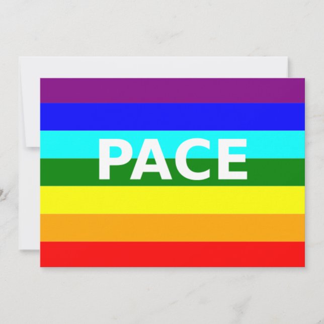 Invitación italiana con bandera de paz (Anverso)