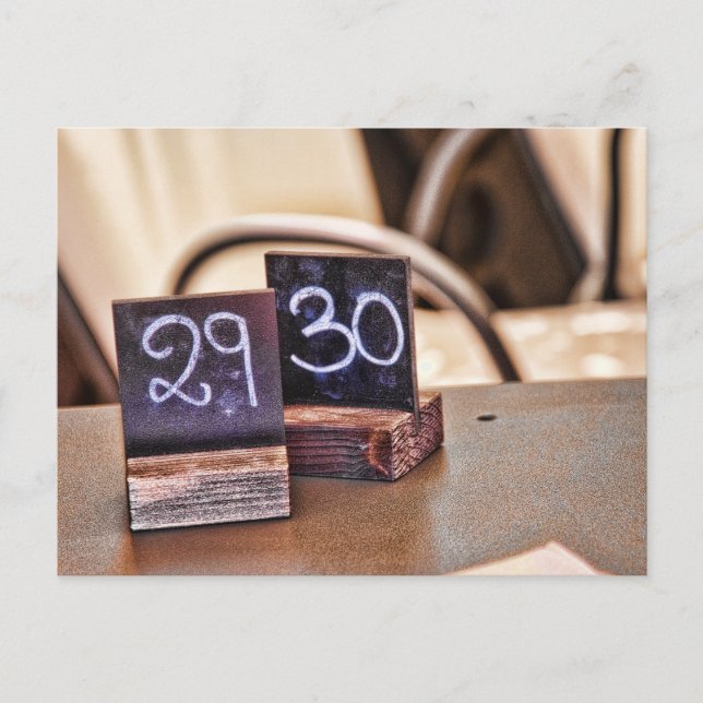 Invitación italiana con tarjeta postal de cumpleañ (Anverso)