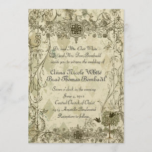 Invitación italiana de la boda del verdete del