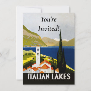 Invitación Italiana Lakes Vintage Travel Italia