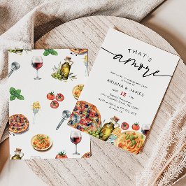 Invitación Italiano acuarela más compromiso