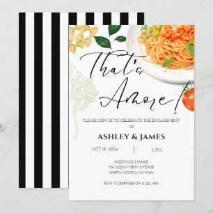 Invitación Italiano Compromiso Casual Amore Pasta