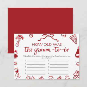 Invitación Italiano Qué Viejo Era El Juego De Ducha De Novias