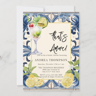 Invitación Italiano vintage Citrus Lemon Ducha de novia