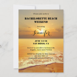 Invitación Itineraria Bachelorette Beach Weekend