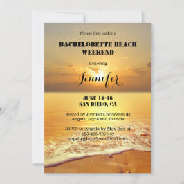 Invitación Itineraria Bachelorette Beach Weekend