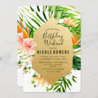 Invitación Itineraria de Fin de Semana de Cumpleañ