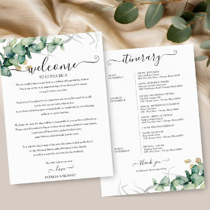 Invitación Itinerario de Boda de Fin de Semana para Invitados