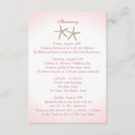 Invitación Itinerario de Boda de Hortensia Rosa de Costa