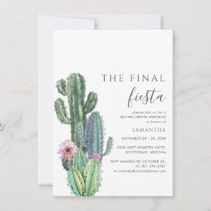 Invitación Itinerario de Cactus de fin de semana de despedida