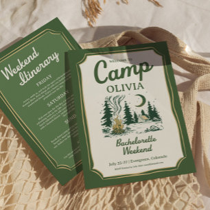 Invitación Itinerario de Campamento de Despedida de Soltera V