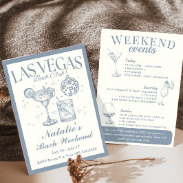 Invitación Itinerario de cóctel social de despedida de solter