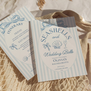 Invitación Itinerario de Despedida de Soltera Caracoles y Cam
