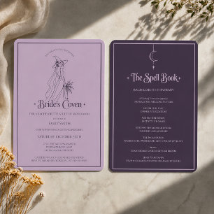 Invitación Itinerario de Despedida de Soltera de la Novia Cov