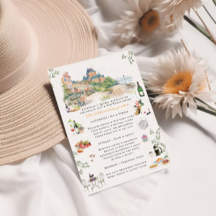 Invitación Itinerario de Despedida de Soltera en Quebec Ciuda