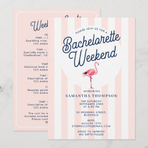 Invitación Itinerario de Despedida de Soltera Fin de Semana B