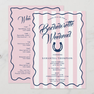 Invitación Itinerario de Despedida de Soltera Fin de Semana B