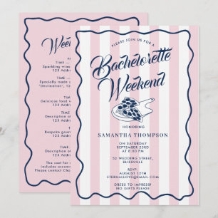 Invitación Itinerario de Despedida de Soltera Fin de Semana B