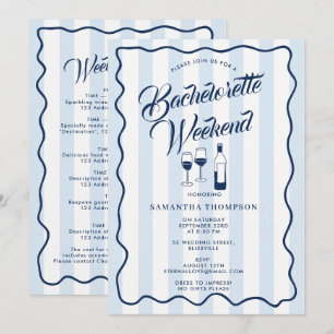Invitación Itinerario de Despedida de Soltera Fin de Semana d