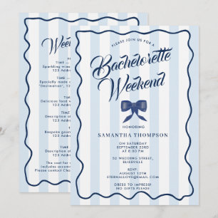 Invitación Itinerario de Despedida de Soltera Fin de Semana d