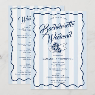 Invitación Itinerario de Despedida de Soltera Fin de Semana P