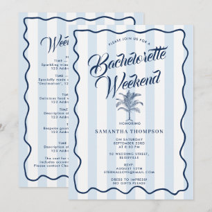 Invitación Itinerario de Despedida de Soltera Fin de Semana P