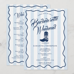Invitación Itinerario de Despedida de Soltera Fin de Semana R