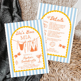 Invitación Itinerario de Despedida de Soltera Moderna Costera