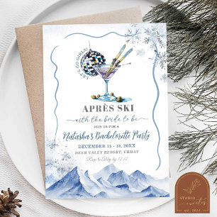Invitación Itinerario de fin de semana de Après Ski para desp