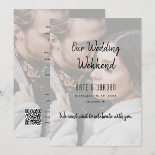 Invitación Itinerario de fin de semana de boda moderno