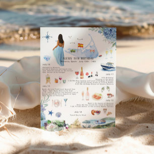 Invitación Itinerario de fin de semana de cumpleaños   Menorc