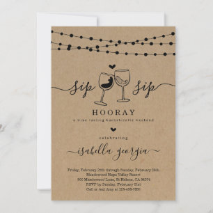 Invitación Itinerario de fin de semana de degustación de vino