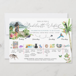 Invitación Itinerario de fin de semana de despedida de solter