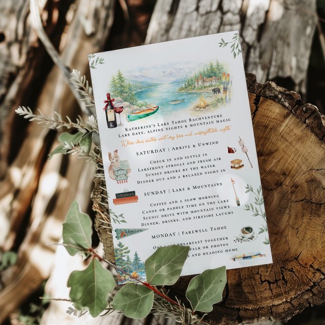 Invitación Itinerario de fin de semana de despedida de solter (Subido por el creador)