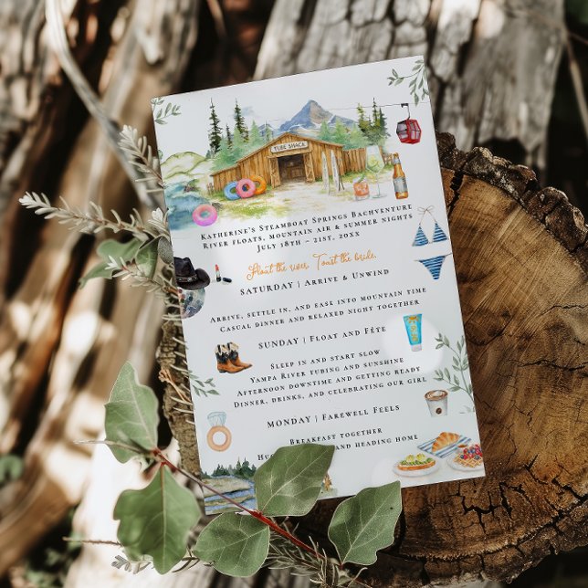 Invitación Itinerario de fin de semana de despedida de solter (Subido por el creador)
