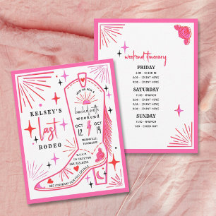 Invitación Itinerario de fin de semana de despedida de solter