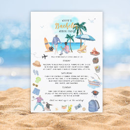 Invitación Itinerario de fin de semana de despedida de solter