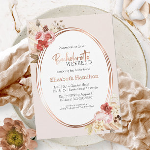 Invitación Itinerario de fin de semana de despedida de solter