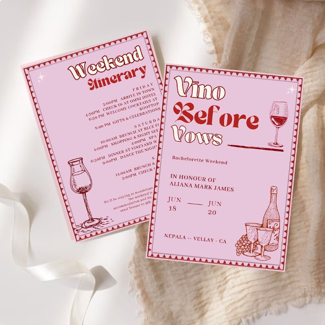 Invitación Itinerario de fin de semana de despedida de solter (Subido por el creador)