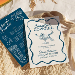 Invitación Itinerario de fin de semana de despedida de solter
