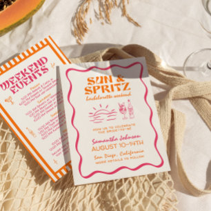 Invitación Itinerario de fin de semana de despedida de solter