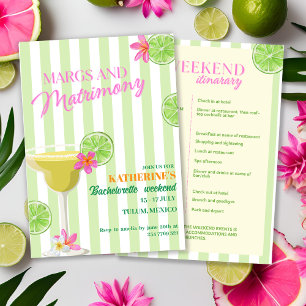 Invitación Itinerario de fin de semana de despedida de solter