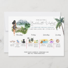 Invitación Itinerario de fin de semana de despedida de solter