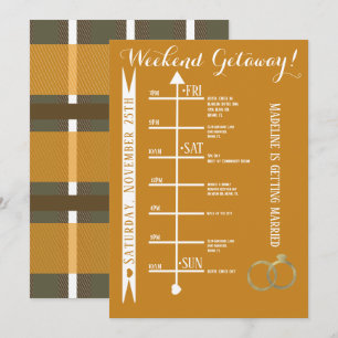 Invitación Itinerario de fin de semana de despedida de solter