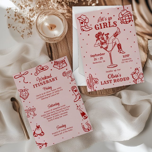 Invitación Itinerario de fin de semana de Last Rodeo para des (Subido por el creador)