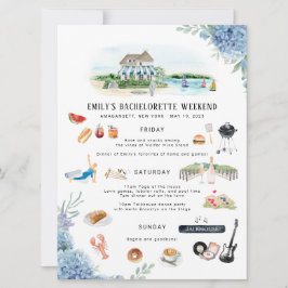 Invitación Itinerario de fin de semana de soltera | Amaganset