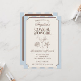 Invitación Itinerario de fin de semana de soltera de Vaquera 