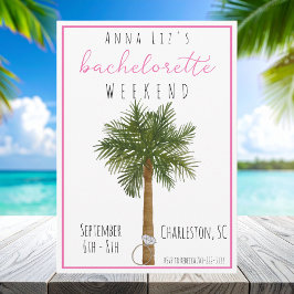 Invitación Itinerario de fin de semana para despedida de solt